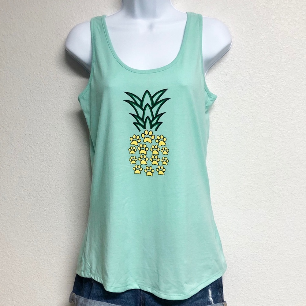 Pineapple Paw Print Tank Top